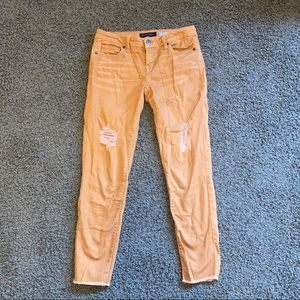 Mustard Distressed Jegging